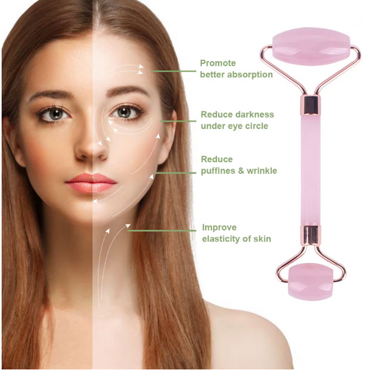 Rose Quartz Sculpting Roller & Gua Sha Set